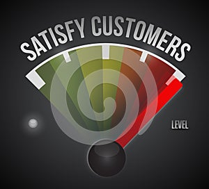 Satisfy customers level measure meter
