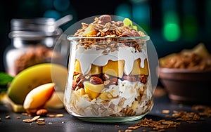 Satisfy your senses with a Greek yogurt granola mango parfait.