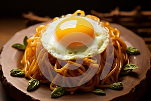 Satisfying Egg pasta. Generate Ai