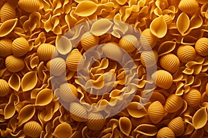 Satisfying Macaroni pasta food. Generate Ai