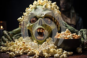 Satisfying Monster popcorn. Generate Ai