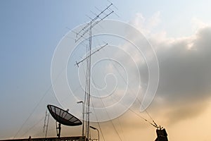 Sattelite disk and Yaki antenna