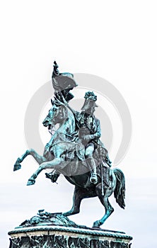 Satue of archduke Charles of Austria at the Heldenplatz in Vienna Austria