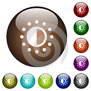 Saturation control color glass buttons