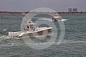 Saturday Afternoon Recreational Boat Traffic on the Florida Intra-Coastal Waterway