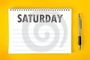 Saturday Calendar Schedule Blank Page