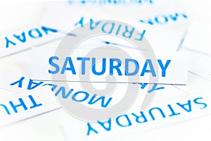 Saturday word texture background