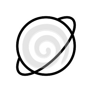 Saturn setting thin line icon