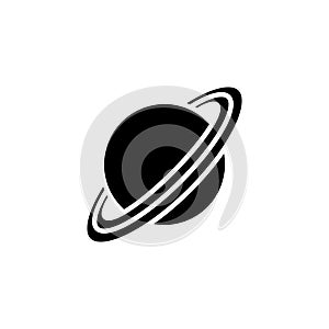 Saturn planet icon vector. Saturn planet simple sign