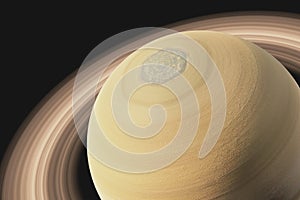 Saturn Planet with ring closeup