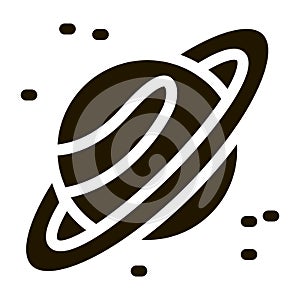 Saturn Planet Ring Icon Illustration