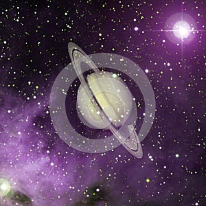 Saturn - planet of the Solar system. Elements of this image furnished by NASA