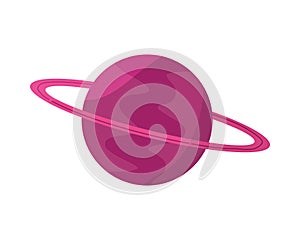 Saturn planet space isolated icon