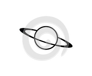 Saturn planet symbol space astronomy icon outline