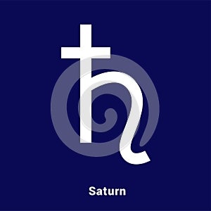 Saturn. Planet symbol. Vector color sign. Astrological calendar. Jyotisha. Hinduism, Indian or Vedic astrology photo