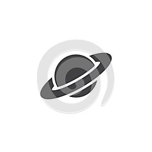 Saturn planet vector icon