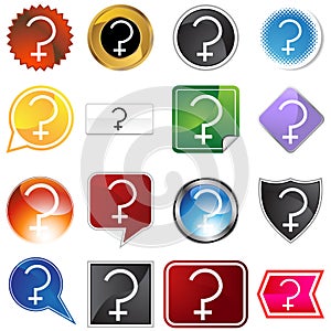 Saturn Planetary Sign Icon Set