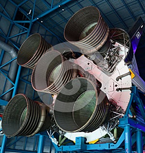 Saturn V Rocket Engine in Kennedy Space Center, Florida