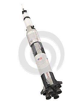 Saturn V Rocket Isolated