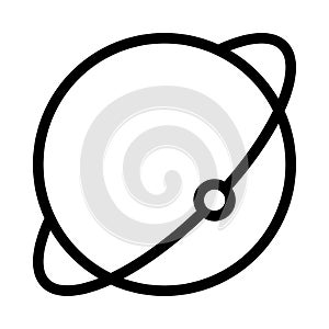 Saturn vector thin line  icon