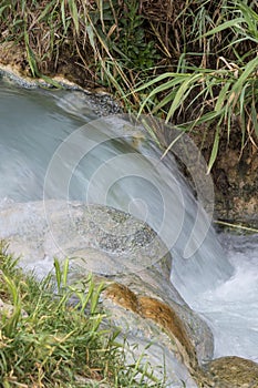 Hot Mill waterfalls of  cascate dele Mulino. Grosseto, Tuscany, Italy photo