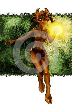 Satyr girl from greek mythology photo