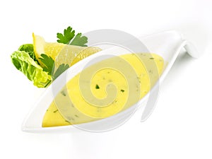 Sauce Bearnaise on white Background - Isolated