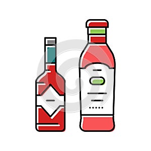 sauce chili color icon vector illustration photo