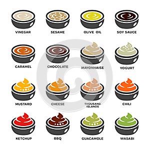 Sauce icon set photo