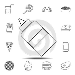 sauce icon. Simple thin line, outline vector element of Fast food icons set for UI and UX, website or mobile application