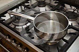 Sauce pan on stove