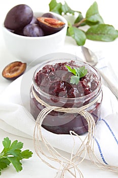 Sauce of plums with spice