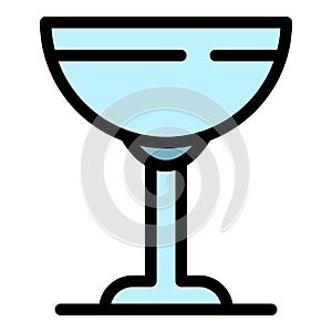 Saucer glass icon color outline vector