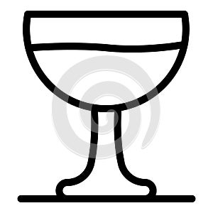 Saucer glassware icon, outline style