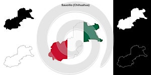 Saucillo outline map
