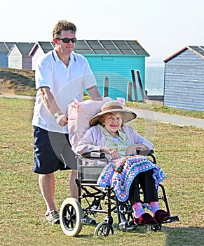 Saucy Pensioner with Fitness Instructor