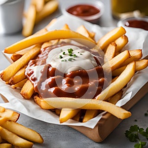 Saucy Stuffed French Fries: A Flavorful Delight!\