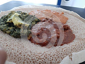 Saucy typical Eritrean dishes