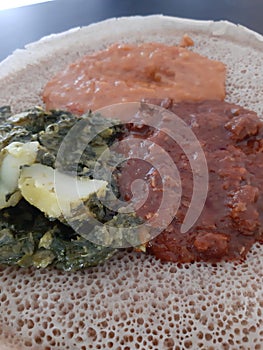 Saucy typical Eritrean dishes