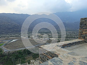 Saudi Arabia, Al-Baha, the ancient heritage village of Thee Ain( Zee Ain), houses, mosques, towers and forts