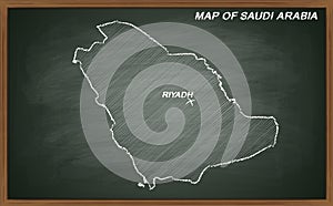 Saudi Arabia on blackboard