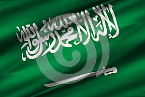 Saudi arabia flag illustration photo