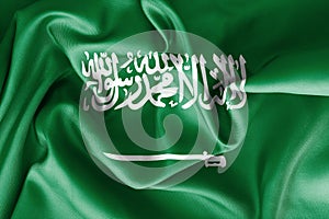 Saudi Arabia Flag Rippled Effect Illustration