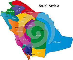 Saudi Arabia map photo