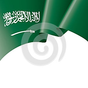 Saudi Arabia flag, vector illustration on a white background photo
