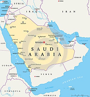 Saudi Arabia Political Map