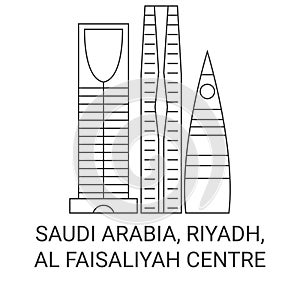 Saudi Arabia, Riyadh, Al Faisaliyah Centre travel landmark vector illustration photo
