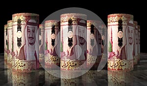 Saudi Arabia Riyal money banknotes pack illustration