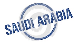 Saudi Arabia stamp. Saudi Arabia grunge round isolated sign.