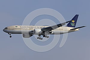Saudi Arabian Airlines Boeing 777 landing